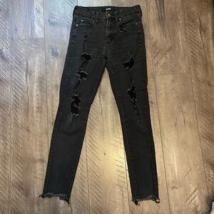 Black Aeropostale High Rise Jeans